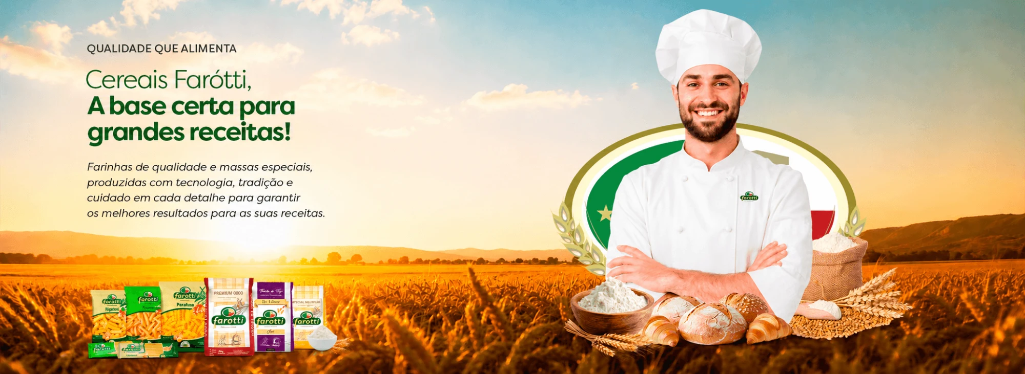 Cereais Farótti, a base certa para grandes receitas